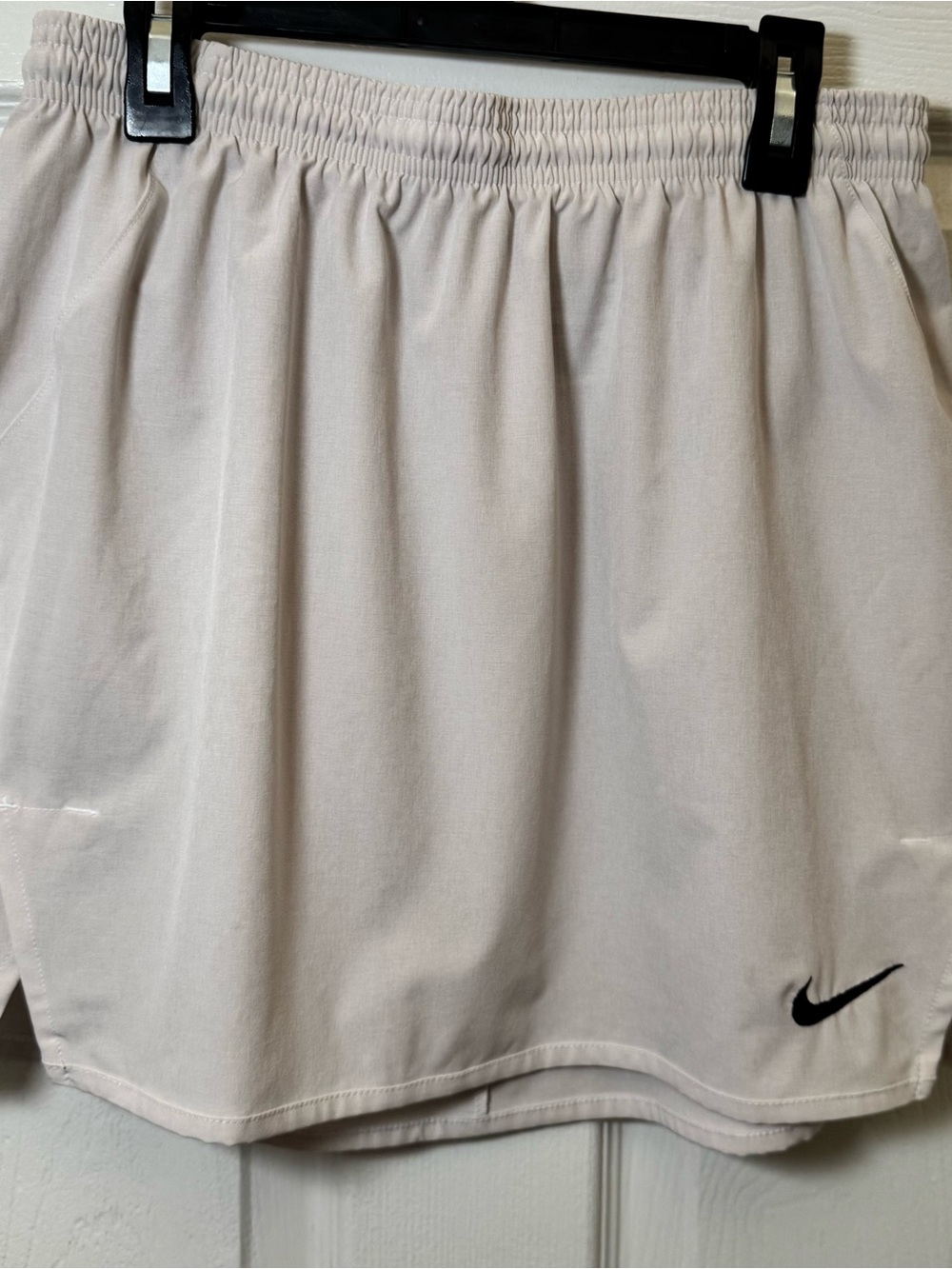 Nike Beige Dri-FIT Athletic Skirt with White Drawstring